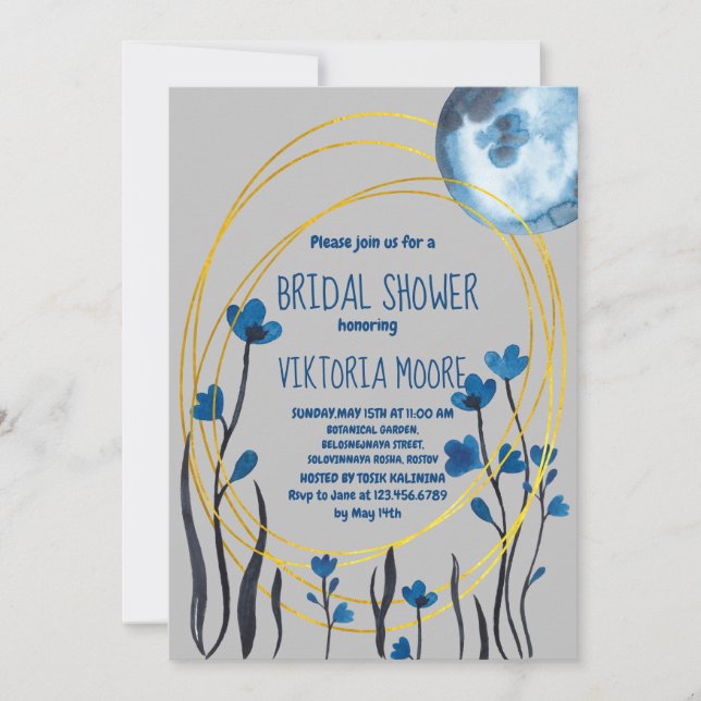 Invitation de la douche nuptiale (Devant)