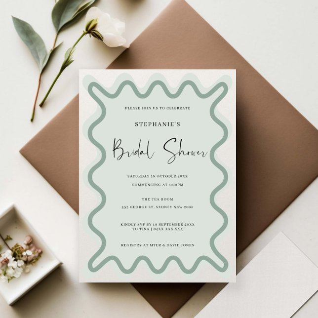 Invitation de la douche nuptiale à la frontière va (Créateur téléchargé)