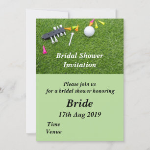 Invitation de la douche nuptiale avec balle de gol