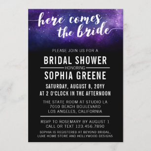 Invitation de la douche nuptiale céleste du Mariag