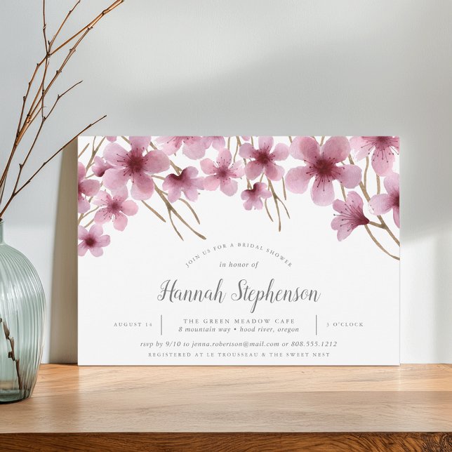 Invitation de la douche nuptiale Cherry Blossoms (Créateur téléchargé)