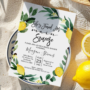 Invitation de la douche nuptiale citron principal