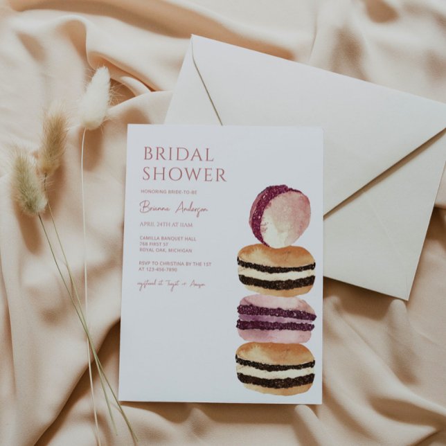 Invitation de la douche nuptiale de Macaron (Créateur téléchargé)