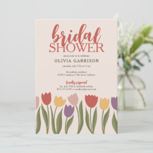 Invitation de la douche nuptiale des tulipes