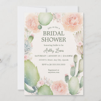 Invitation de la douche nuptiale Desert Love