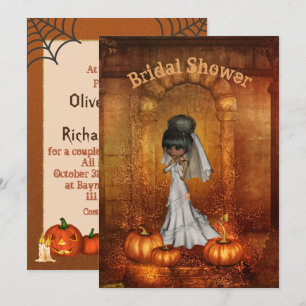 Invitation de la douche nuptiale d'Halloween