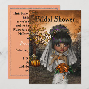 Invitation de la douche nuptiale d'Halloween
