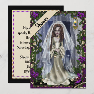 Invitation de la douche nuptiale d'Halloween