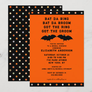 Invitation de la douche nuptiale d'Halloween