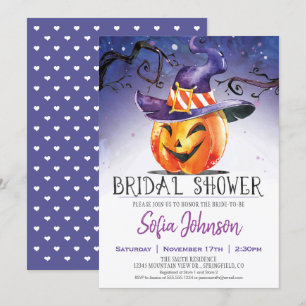 Invitation de la douche nuptiale d'Halloween