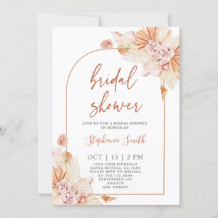 Invitation de la douche nuptiale en terre cuite de