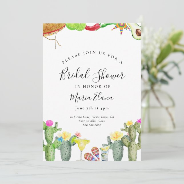 Invitation de la douche nuptiale Fiesta Mexicaine  (Debout devant)