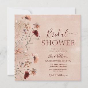 Invitation de la douche nuptiale Fleur sauvage de 
