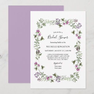 Invitation de la douche nuptiale Fleur sauvage de