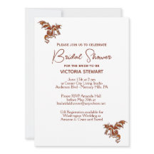 Invitation de la douche nuptiale Imaginaire Dragon