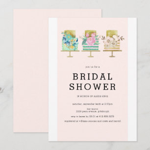 Invitation de la douche nuptiale mariage Cake