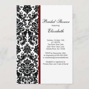 Invitation de la douche nuptiale Merlot Red