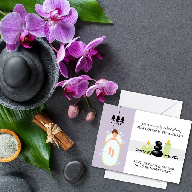Invitation de la douche nuptiale ou un Spa Week-en (Créateur téléchargé)