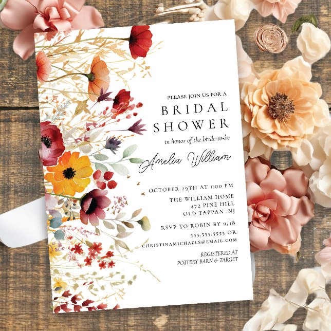 Invitation de la douche nuptiale Perfection pétale (Créateur téléchargé)