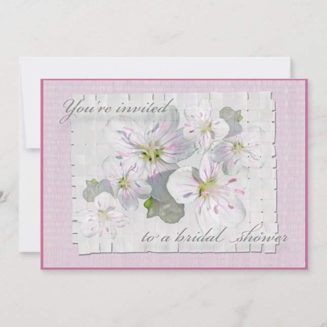 Invitation de la douche nuptiale Spring Beauté (Devant)