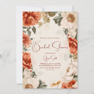 Invitation de la douche nuptiale Vintage rouille