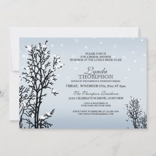 Invitation de la douche nuptiale Winter Wonderland