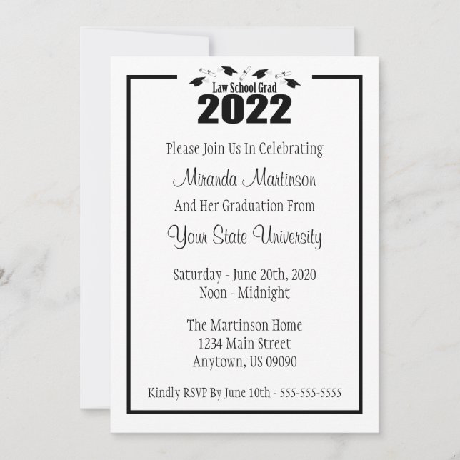 Invitation de la Faculté de droit 2022 (Casquettes (Devant)