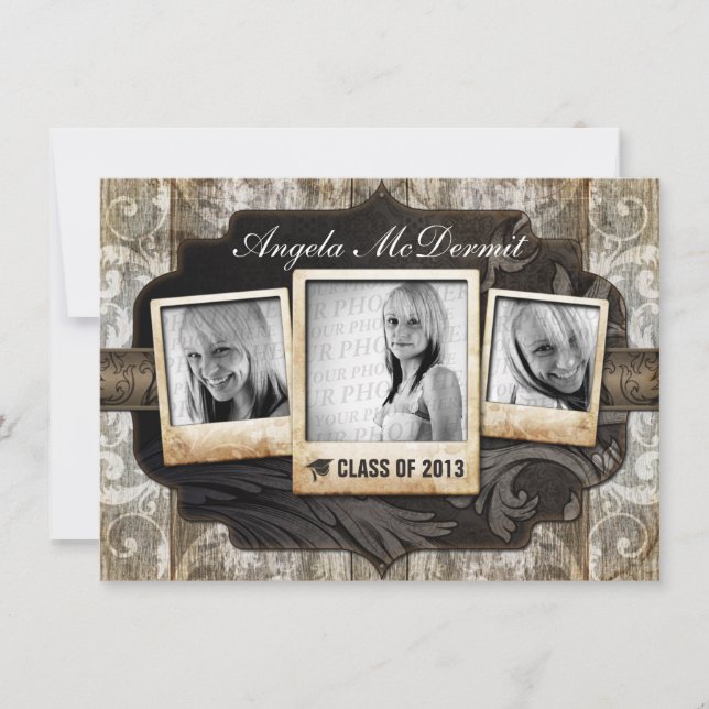 Invitation de la Faire-part de diplôme en photo ru (Devant)