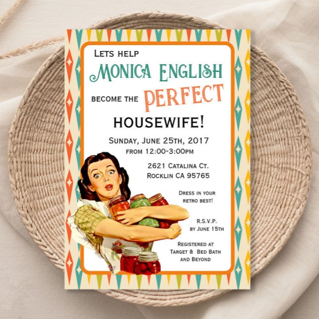 Invitation de la femme au foyer des années 1950 (Créateur téléchargé)