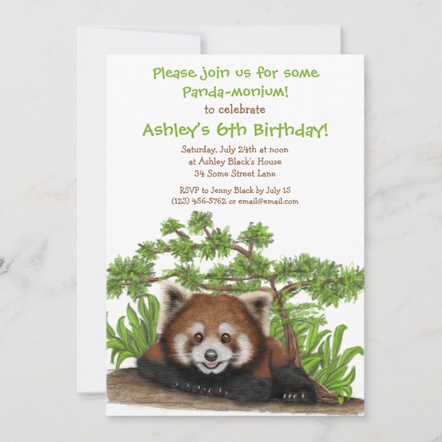Invitation de la fête Anniversaire de enfant de Re (Devant)