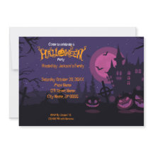 Invitation de la fête Citrouille d'Halloween