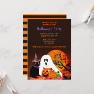 Invitation de la fête costumée d'Halloween pour en
