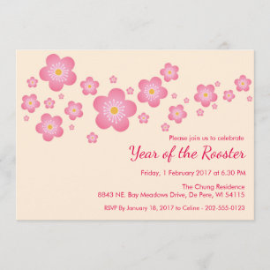 Invitation de la fête Customisée du Nouvel An chin