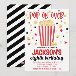 Invitation de la fête d'anniversaire