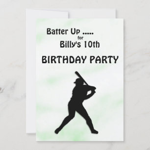 Invitation de la fête d'anniversaire de baseball