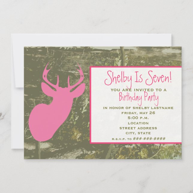 Invitation de la fête d'anniversaire de Camo & Pin (Devant)