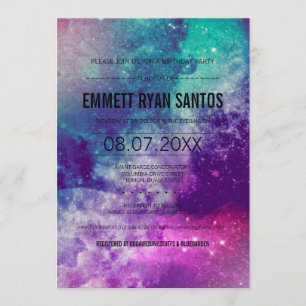 Invitation de la fête d'anniversaire de Galaxy