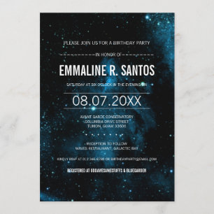 Invitation de la fête d'anniversaire de Galaxy