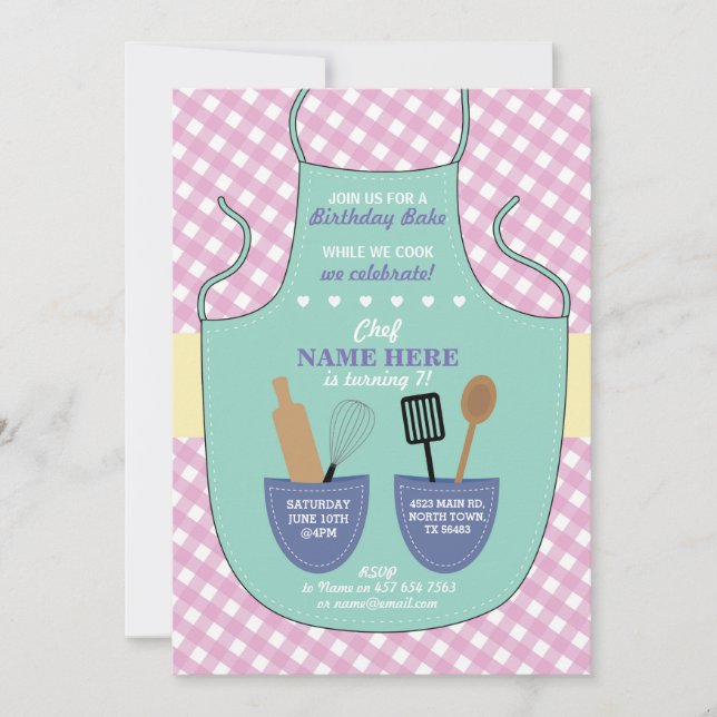 Invitation de la fête d'anniversaire de la boulang (Devant)