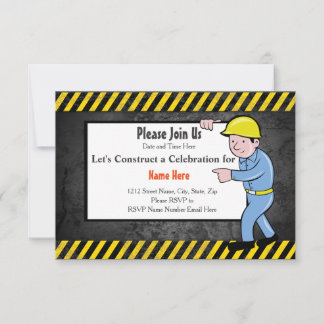 Invitation de la fête d'anniversaire de la constru