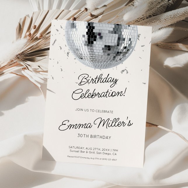Invitation de la fête d'anniversaire de la Disco A (Créateur téléchargé)