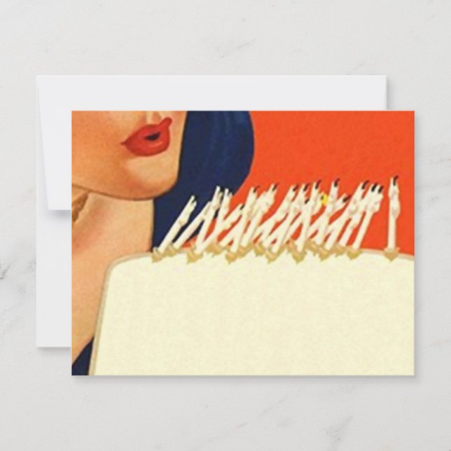 Invitation de la fête d'anniversaire de la femme a (Devant)