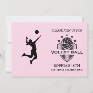 Invitation de la fête d'anniversaire de la joueuse