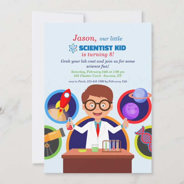 Invitation de la fête d'anniversaire de l'enfant (Devant)