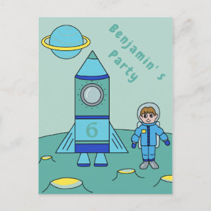 Invitation de la fête d'anniversaire de l'espace s