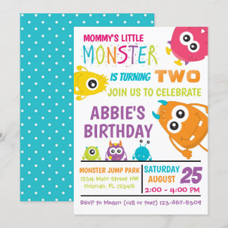 Invitation de la fête d'anniversaire de Little Mon