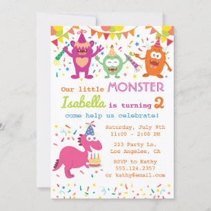 Invitation de la fête d'anniversaire de Little Mon