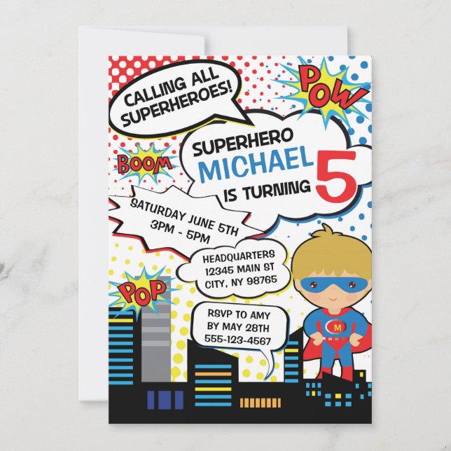 Invitation de la fête d'anniversaire des enfants S (Devant)