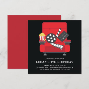 Invitation de la fête d'anniversaire du film