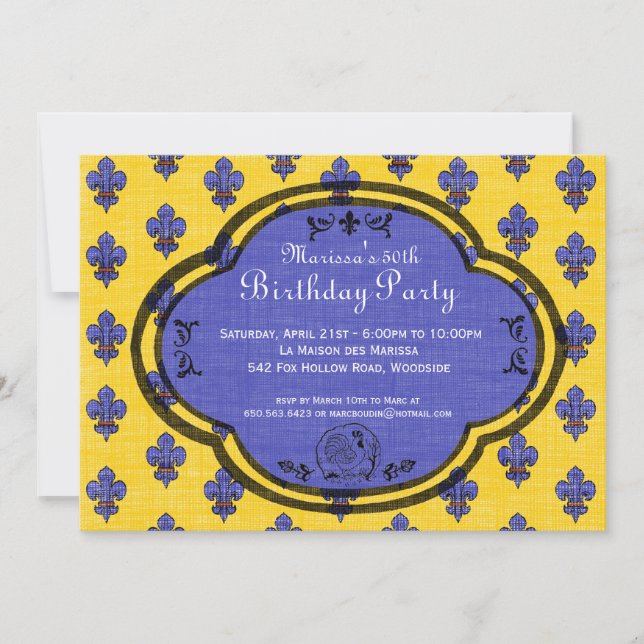 Invitation de la fête d'anniversaire du Sud de la  (Devant)
